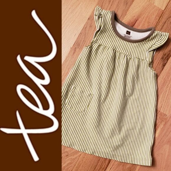Tea Collection Green Stripe Dress - Picture 2 of 7